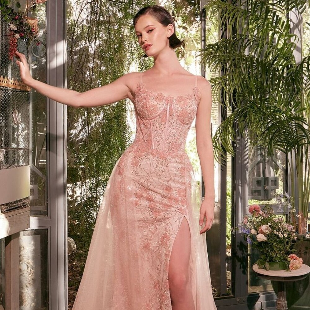 New Tulle Sheath Gown with Scoop Neckline Lace-Up Back & Rhinestones CD A1382